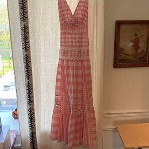 NWT LoveShackFancy Pink Midi Dress Size 6